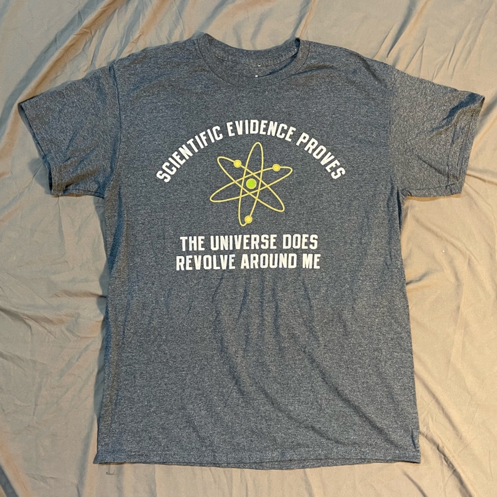 Hybrid Atomic Scientific Egocentric Universe T-Shirt Medium